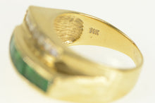 Load image into Gallery viewer, 14K 1.60 Ctw Emerald Diamond Squared Ring Yellow Gold