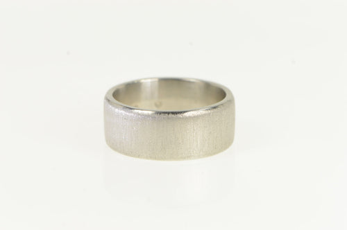 Platinum 9.3mm Men's Textured Wedding Band Ring