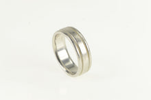 Load image into Gallery viewer, Platinum 7.0mm Grooved Novel Wedding Band Ring