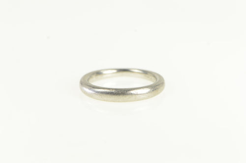Platinum 3.2mm Classic Rounded Wedding Band Ring