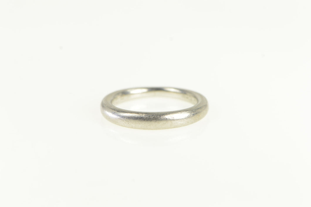 Platinum 3.2mm Classic Rounded Wedding Band Ring