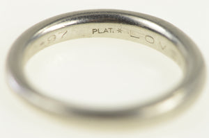 Platinum 3.2mm Classic Rounded Wedding Band Ring