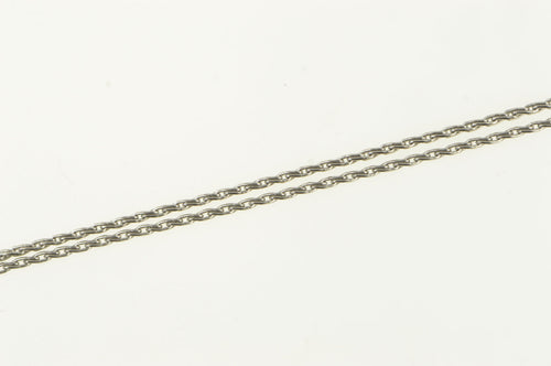 Platinum 1.3mm Wheat Palma Link Woven Chain Necklace 18