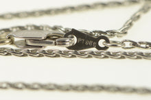 Load image into Gallery viewer, Platinum 1.3mm Wheat Palma Link Woven Chain Necklace 18&quot;