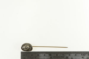 10K Repousse Coin Face Mercury Dime Stick Pin Yellow Gold