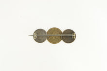 Load image into Gallery viewer, Sterling Silver 1857-97 US Canadian Coin Solid Gold Pin/Brooch