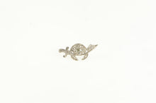 Load image into Gallery viewer, Platinum Diamond Shriners Emblem Scimitar Lapel Pin/Brooch