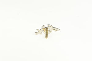 Platinum Diamond Shriners Emblem Scimitar Lapel Pin/Brooch