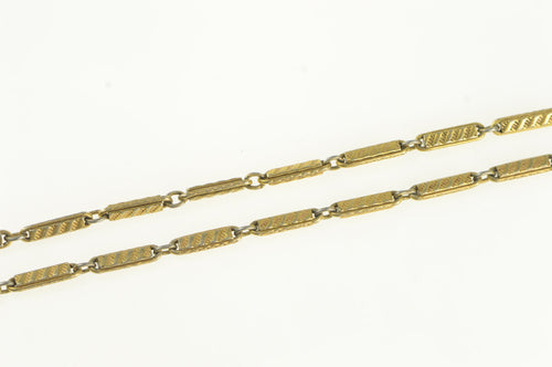 Gold Filled Art Deco Bar Link Pocket Watch Chain Necklace 12.5