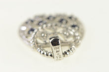 Load image into Gallery viewer, 10K Sapphire Diamond Purse Handbag Fashion Pendant White Gold