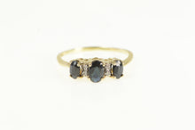 Load image into Gallery viewer, 10K Vintage Sapphire Diamond Engagement Ring Yellow Gold