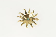 Load image into Gallery viewer, 14K Victorian Turquoise Ornate Sun Flower Pin/Brooch Yellow Gold