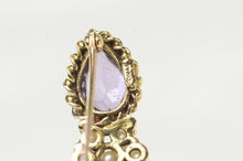 Load image into Gallery viewer, 14K Amethyst Pearl Cluster Ornate Vintage Pin/Brooch Yellow Gold
