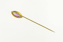 Load image into Gallery viewer, 14K Marquise Amethyst Vintage Statement Stick Pin Yellow Gold
