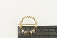 Load image into Gallery viewer, 14K Vintage Pearl Retro Circle Fashion Pin/Brooch Yellow Gold