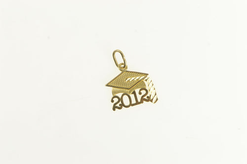 10K 2012 Cut Out Graduation Cap School Charm/Pendant Yellow Gold