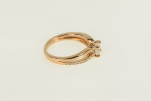 14K 0.60 Ctw Diamond Classic Engagement Ring Rose Gold