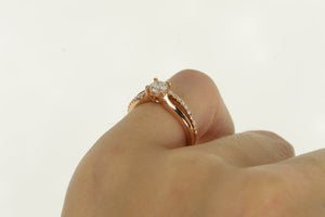 14K 0.60 Ctw Diamond Classic Engagement Ring Rose Gold