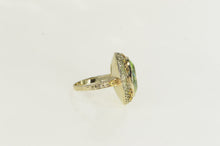 Load image into Gallery viewer, 14K Filigree Lime Quartz Ornate Floral Ring White Gold