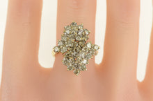 Load image into Gallery viewer, 14K 2.50 Ctw Diamond Cluster Vintage Cocktail Ring Yellow Gold