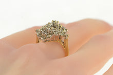 Load image into Gallery viewer, 14K 2.50 Ctw Diamond Cluster Vintage Cocktail Ring Yellow Gold