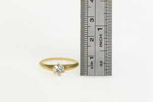 14K Victorian 0.70Ct OMC Diamond Engagement Ring Yellow Gold