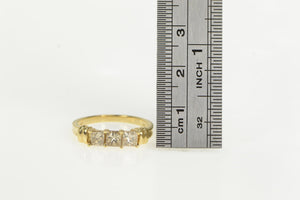 14K 1.00 Ctw Princess Diamond Engagement Ring Yellow Gold