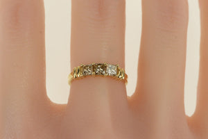 14K 1.00 Ctw Princess Diamond Engagement Ring Yellow Gold