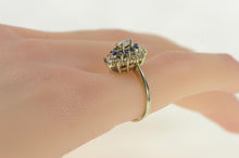 Load image into Gallery viewer, 14K 0.65 Ctw Marquise Sapphire Diamond Halo Ring White Gold