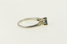 Load image into Gallery viewer, Platinum 0.55 Ctw Sapphire Diamond Engagement Ring