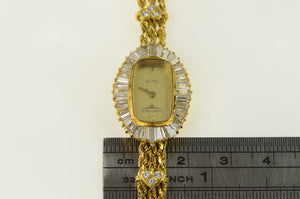 14k Gold 2.00 Diamond Longines Quartz Women's Watch