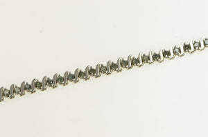 14K 2.00 Ctw Blue Treated Diamond Tennis Bracelet 6.75" White Gold