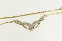 Load image into Gallery viewer, 14K 0.75 Ctw Diamond Chevron Loop Chain Necklace 16.75&quot; Yellow Gold