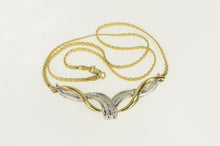 Load image into Gallery viewer, 14K 0.75 Ctw Diamond Chevron Loop Chain Necklace 16.75&quot; Yellow Gold