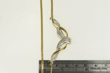 Load image into Gallery viewer, 14K 0.75 Ctw Diamond Chevron Loop Chain Necklace 16.75&quot; Yellow Gold