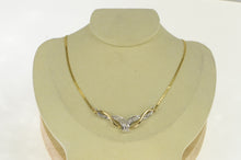 Load image into Gallery viewer, 14K 0.75 Ctw Diamond Chevron Loop Chain Necklace 16.75&quot; Yellow Gold