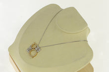 Load image into Gallery viewer, 18K 1.00 Ctw Diamond Circle Cluster Chain Necklace 16.5&quot; White Gold