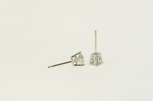 14K 0.79 Ctw Diamond Solitaire Stud Vintage Earrings Yellow Gold