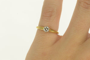 14K 1940's 0.25 Ct Diamond Engagement Ring Yellow Gold