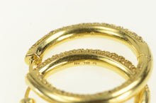 Load image into Gallery viewer, 18K Citrine Inside Outside 32.5mm Hoop Earrings Yellow Gold