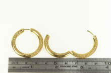 Load image into Gallery viewer, 18K Citrine Inside Outside 32.5mm Hoop Earrings Yellow Gold