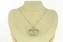 Load image into Gallery viewer, 14K 2.00 Ctw Diamond 1950&#39;s Heart Love Pendant White Gold