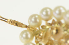 Load image into Gallery viewer, 14K Vintage Pearl 0.59 Ctw Diamond Cluster Pendant Yellow Gold