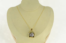 Load image into Gallery viewer, 14K La Triomphe Pearl 0.20 Ct Diamond Pendant Yellow Gold