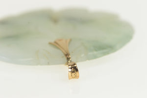 14K Jadeite Pisces Astrology Sign Medallion Pendant Yellow Gold