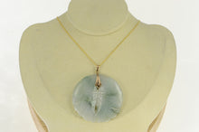 Load image into Gallery viewer, 14K Jadeite Pisces Astrology Sign Medallion Pendant Yellow Gold