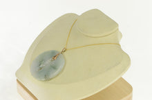 Load image into Gallery viewer, 14K Jadeite Pisces Astrology Sign Medallion Pendant Yellow Gold