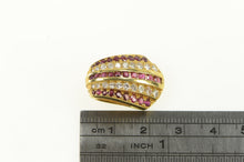 Load image into Gallery viewer, 18K 1.62 Ctw Ruby Diamond Channel Striped Pendant Yellow Gold