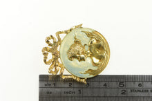 Load image into Gallery viewer, 14K Art Nouveau Cloisonne Enamel Ornate Pendant/Pin Yellow Gold