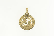 Load image into Gallery viewer, 14K Vintage Pisces Astrology Zodiac Sign Pendant Yellow Gold